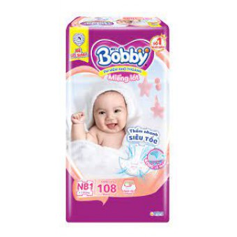 Miếng lót Bobby size Newborn 1 108 miếng (dưới 5kg)